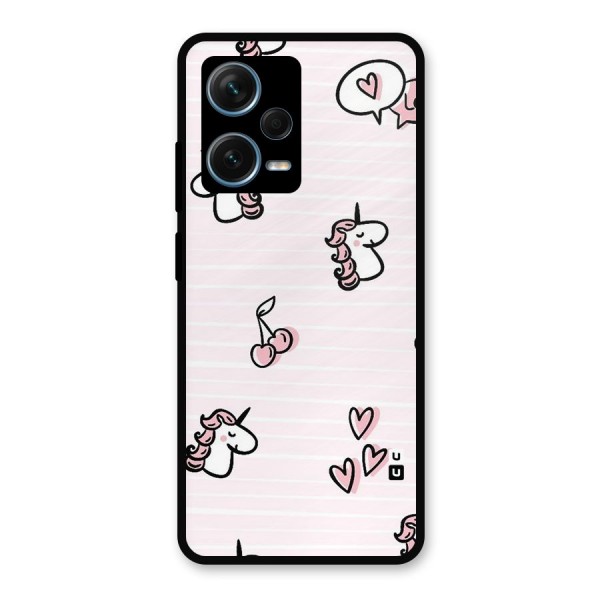 Strawberries And Unicorns Metal Back Case for Redmi Note 12 Pro Plus 5G