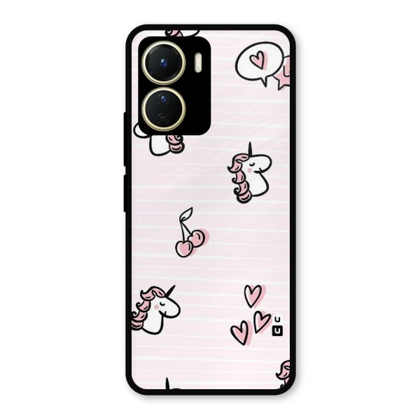 Strawberries And Unicorns Metal Back Case for Vivo Y16