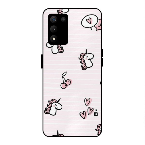 Strawberries And Unicorns Metal Back Case for realme 9 5G SE