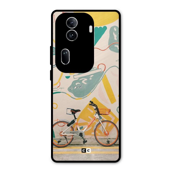 Street Art Bicycle Metal Back Case for Oppo Reno11 Pro 5G
