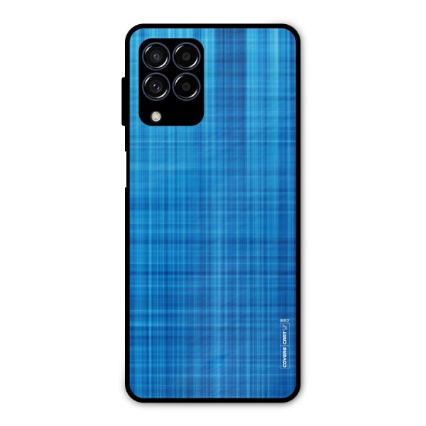 Stripe Blue Abstract Metal Back Case for Galaxy M53 5G