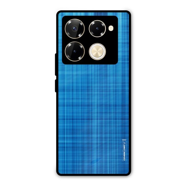 Stripe Blue Abstract Metal Back Case for Infinix Note 40 Pro
