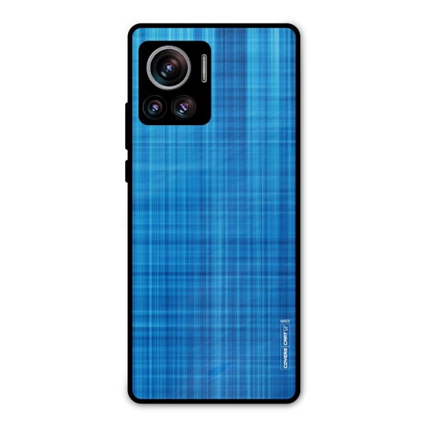 Stripe Blue Abstract Metal Back Case for Motorola Edge 30 Ultra