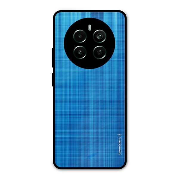 Stripe Blue Abstract Metal Back Case for Realme 12 Plus