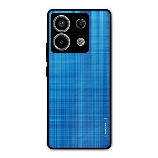 Stripe Blue Abstract Metal Back Case for Redmi Note 13 Pro 5G