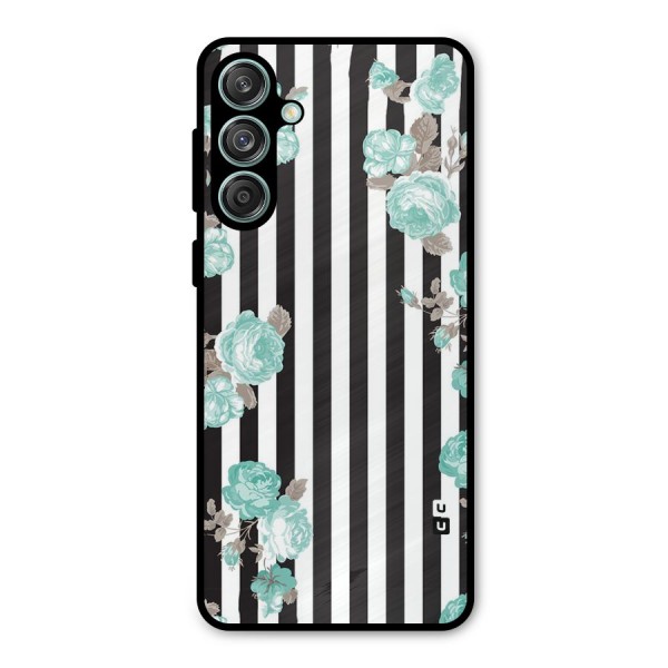 Stripes Bloom Metal Back Case for Galaxy M55 5G