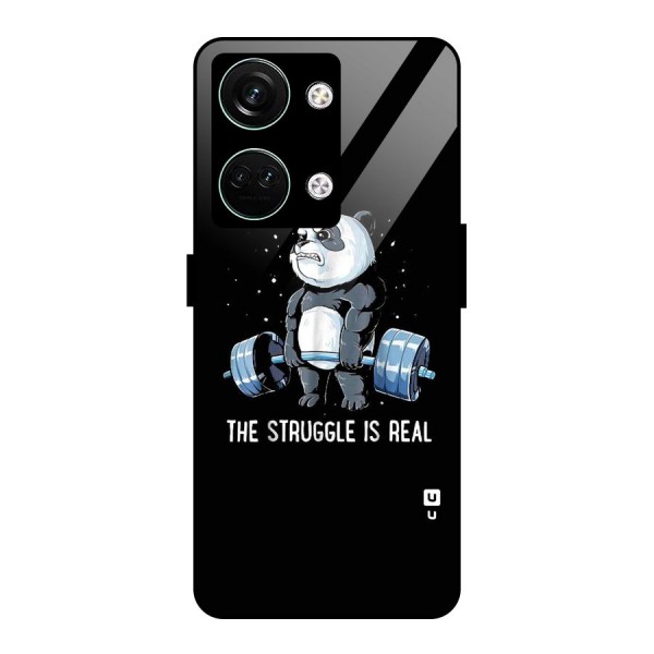 Struggle is Real Panda Glass Back Case for Oneplus Nord 3