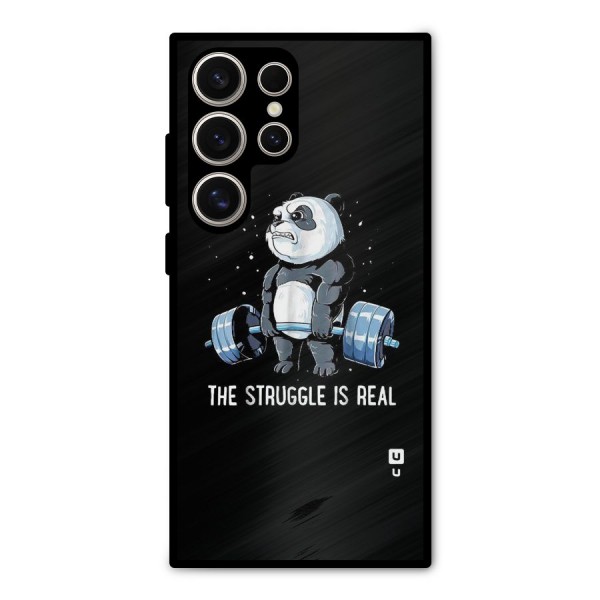 Struggle is Real Panda Metal Back Case for Galaxy S24 Ultra