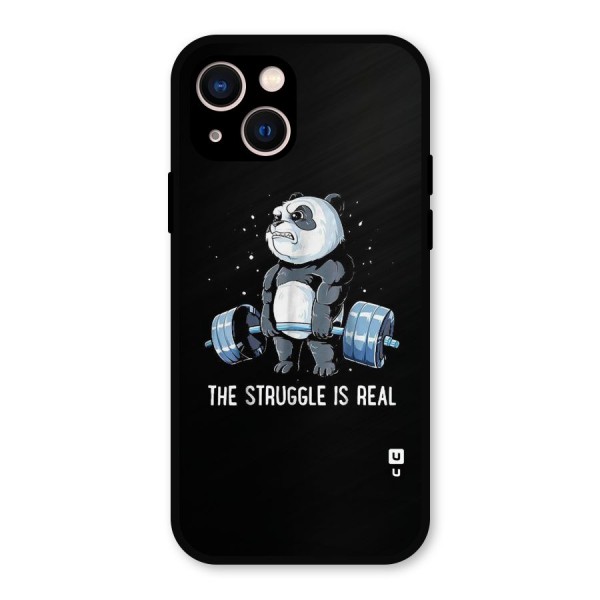 Struggle is Real Panda Metal Back Case for iPhone 13