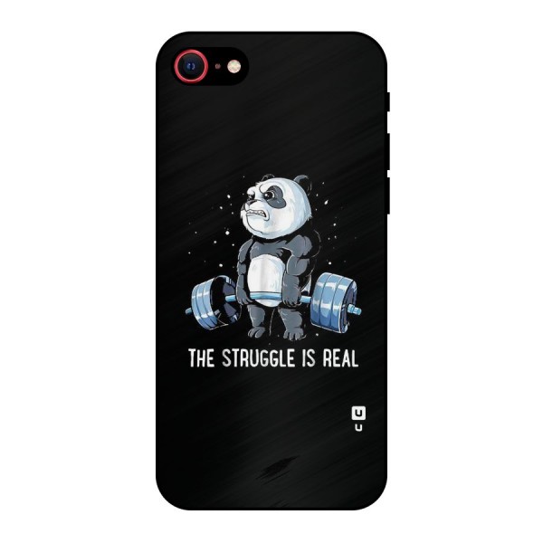 Struggle is Real Panda Metal Back Case for iPhone 8