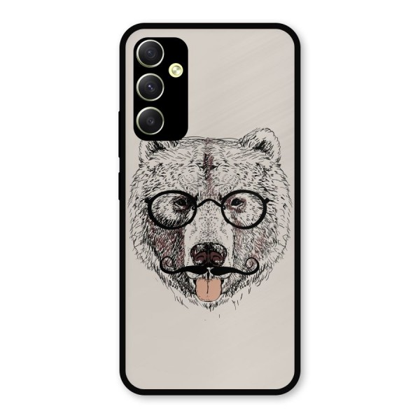 Studious Bear Metal Back Case for Galaxy A34