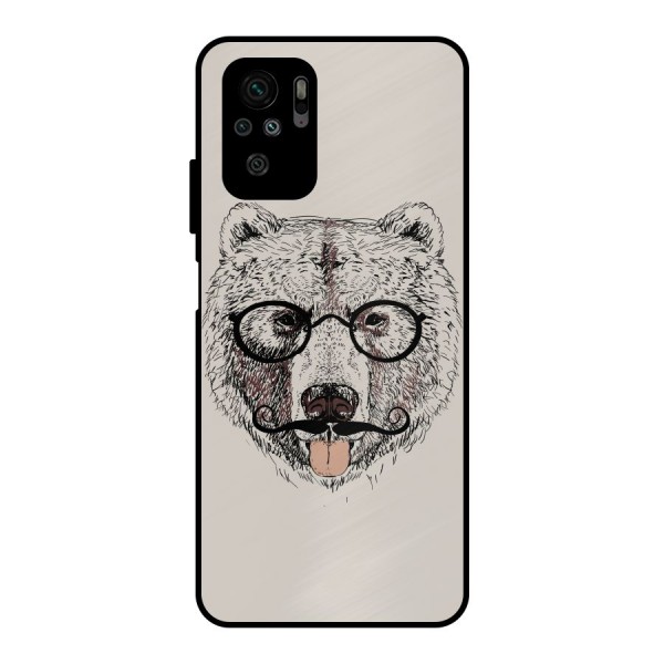 Studious Bear Metal Back Case for Redmi Note 10S