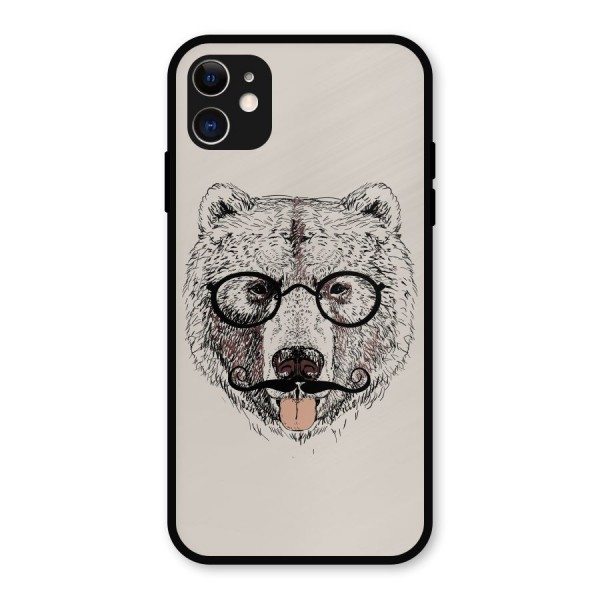 Studious Bear Metal Back Case for iPhone 11