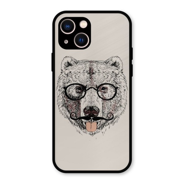 Studious Bear Metal Back Case for iPhone 13