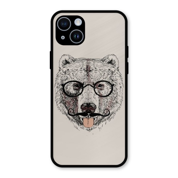Studious Bear Metal Back Case for iPhone 14