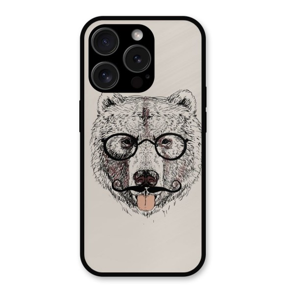 Studious Bear Metal Back Case for iPhone 15 Pro