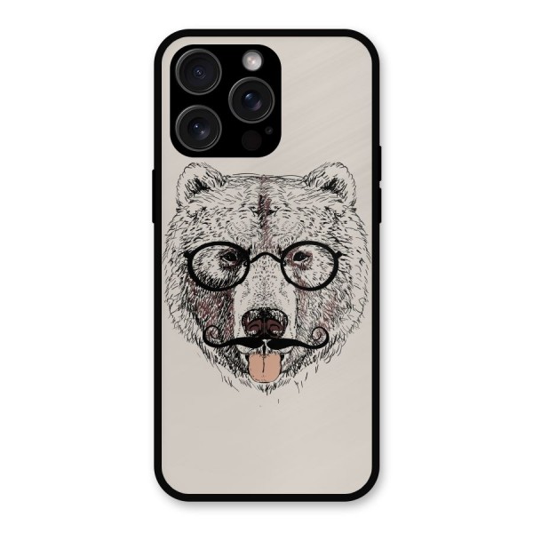 Studious Bear Metal Back Case for iPhone 15 Pro Max