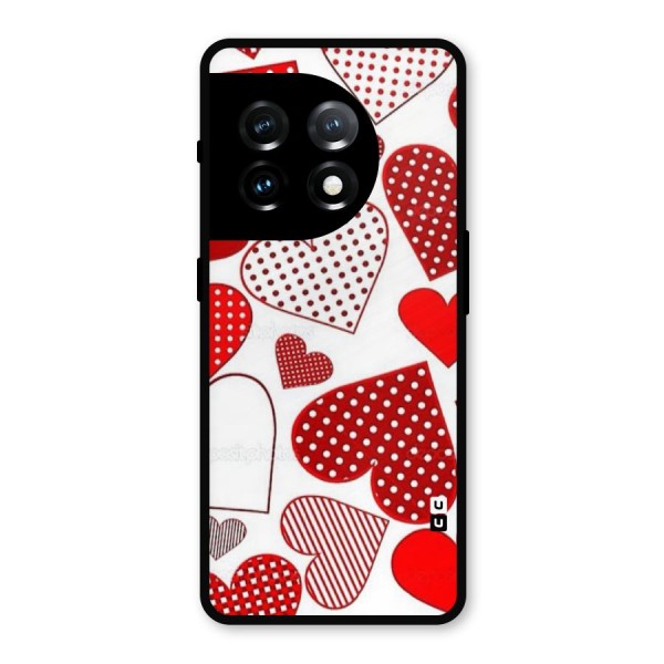 Style Hearts Metal Back Case for OnePlus 11