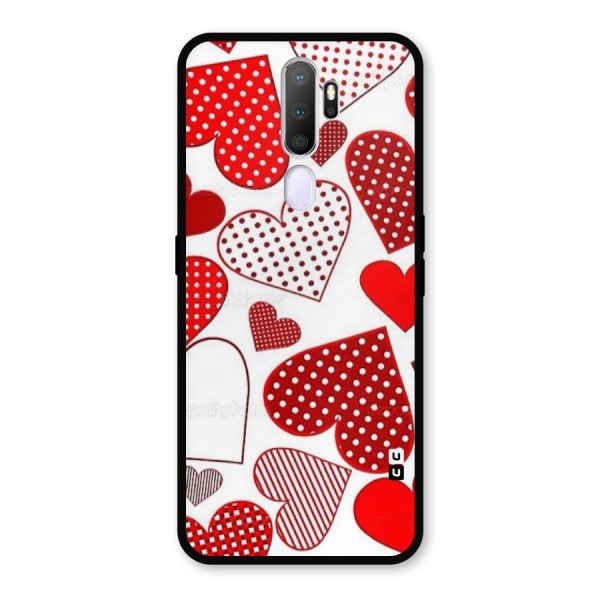Style Hearts Metal Back Case for Oppo A9 (2020)
