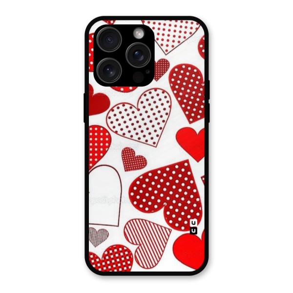 Style Hearts Metal Back Case for iPhone 15 Pro Max