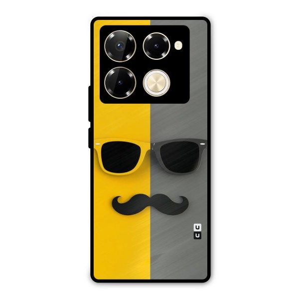 Sunglasses and Moustache Metal Back Case for Infinix Note 40 Pro