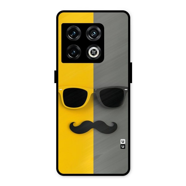 Sunglasses and Moustache Metal Back Case for OnePlus 10 Pro 5G
