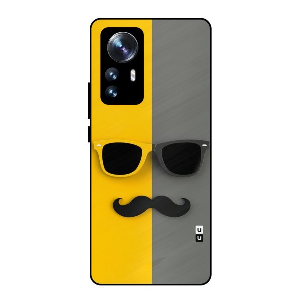 Sunglasses and Moustache Metal Back Case for Xiaomi 12 Pro