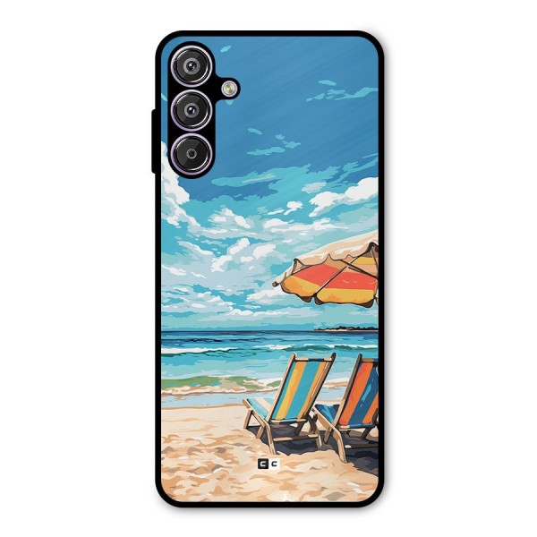 Sunny Beach Metal Back Case for Galaxy M15