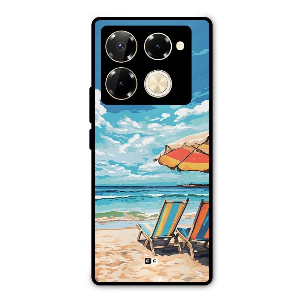 Sunny Beach Metal Back Case for Infinix Note 40 Pro