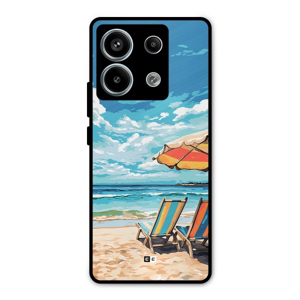 Sunny Beach Metal Back Case for Redmi Note 13 Pro 5G