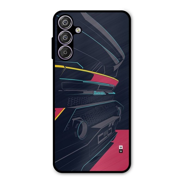 Super Car Parked Metal Back Case for Galaxy F15