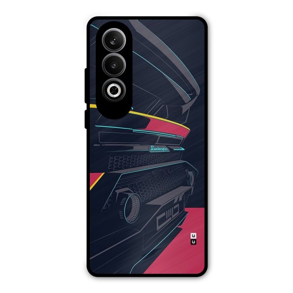 Super Car Parked Metal Back Case for OnePlus Nord CE4