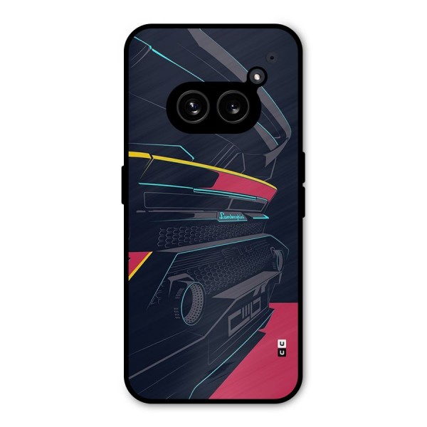 Super Car Parked Metal Back Case for Nothing Phone 2a