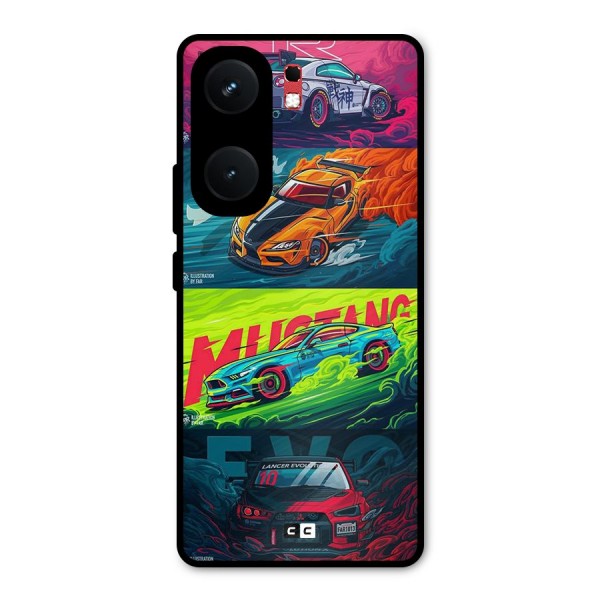 Super Racing Car Metal Back Case for iQOO Neo 9 Pro