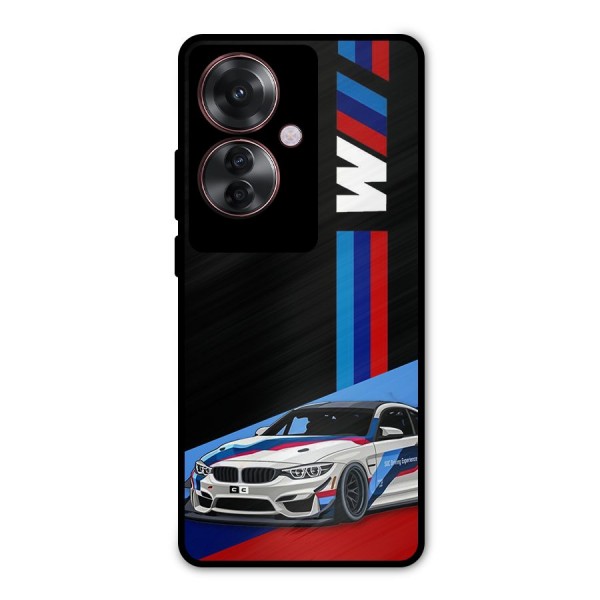 Supercar Stance Metal Back Case for Oppo F25 Pro