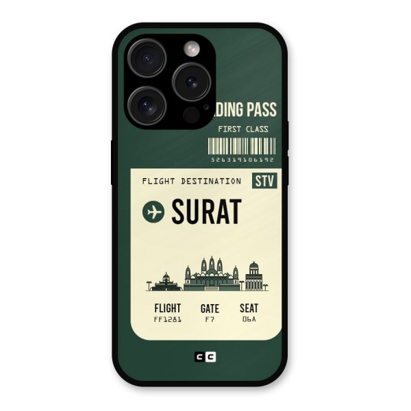 Surat Boarding Pass Metal Back Case for iPhone 15 Pro