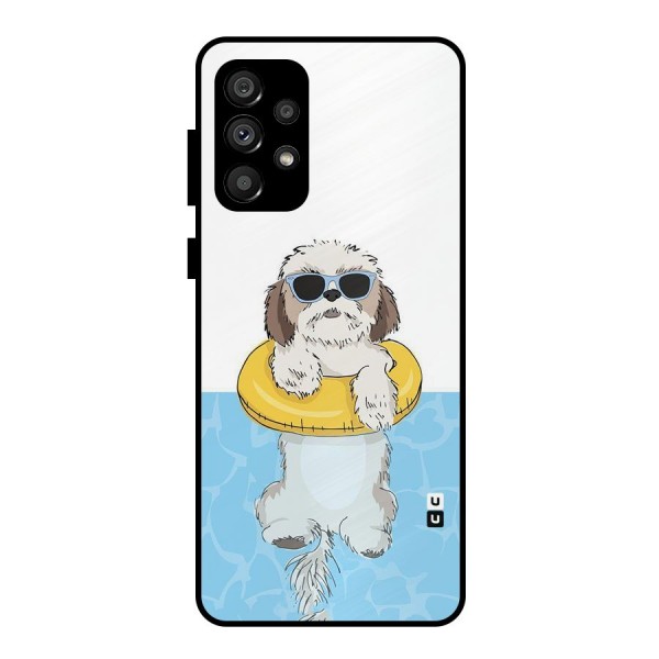 Swimming Doggo Metal Back Case for Galaxy A73 5G