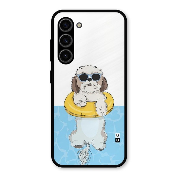 Swimming Doggo Metal Back Case for Galaxy S23