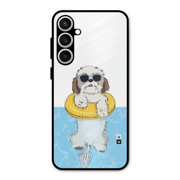 Swimming Doggo Metal Back Case for Galaxy S23 FE