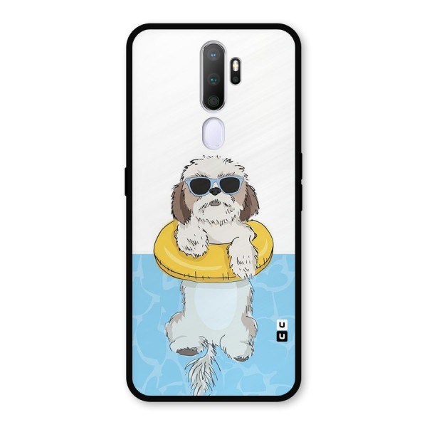 Swimming Doggo Metal Back Case for Oppo A9 (2020)