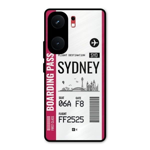 Sydney Boarding Pass Metal Back Case for iQOO Neo 9 Pro