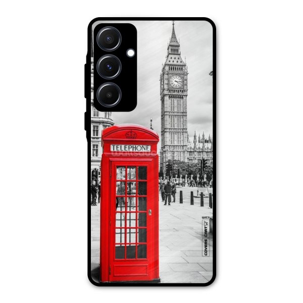 Telephone Booth Metal Back Case for Galaxy A55