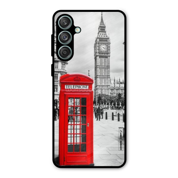 Telephone Booth Metal Back Case for Galaxy M55 5G