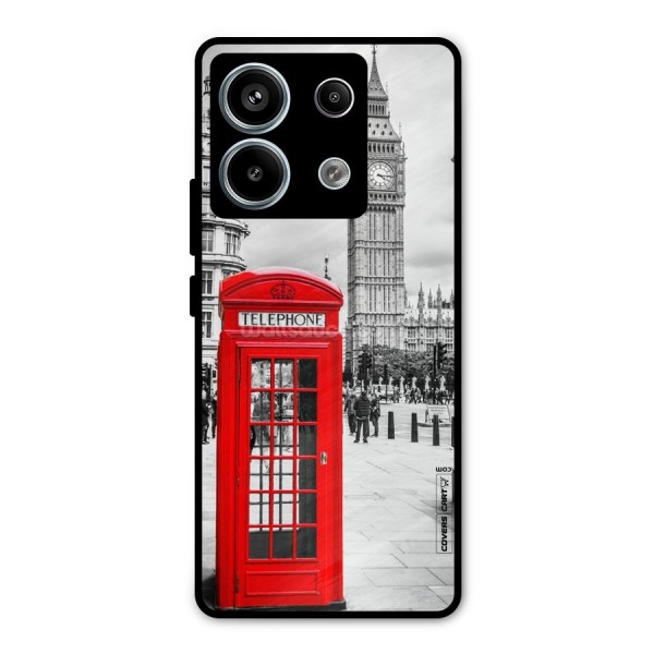Telephone Booth Metal Back Case for Redmi Note 13 Pro 5G