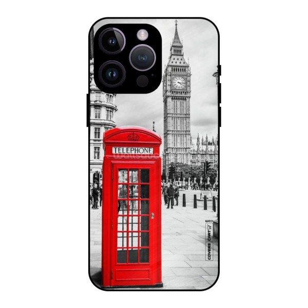Telephone Booth Metal Back Case for iPhone 14 Pro Max