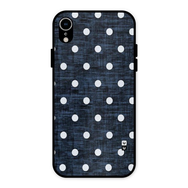 Textured Dots Metal Back Case for iPhone XR