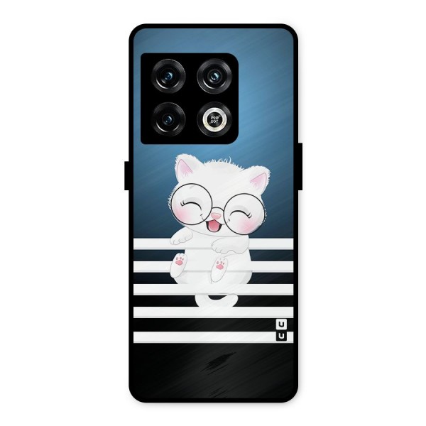 The Cat on Stripes Metal Back Case for OnePlus 10 Pro 5G