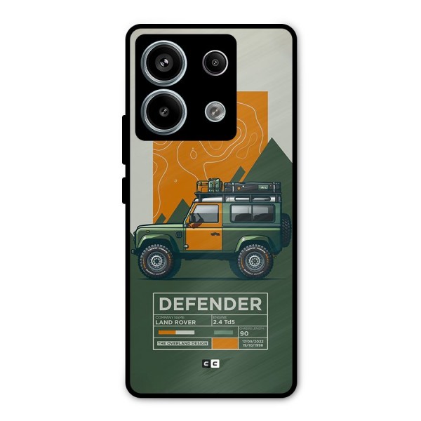 The Defence Car Metal Back Case for Redmi Note 13 Pro 5G