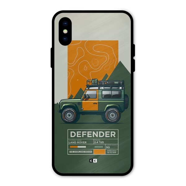 The Defence Car Metal Back Case for iPhone X