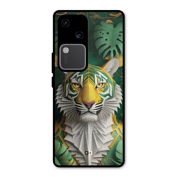 The Nature Tiger Metal Back Case for Vivo V30 Pro